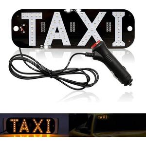 Lampe LED de signalisation <span class=keywords><strong>pour</strong></span> <span class=keywords><strong>taxi</strong></span>, alimentée par USB/allume-cigare, fixation par ventouse, haute luminosité, lampe décorative <span class=keywords><strong>pour</strong></span> chauffeur de <span class=keywords><strong>taxi</strong></span> - Product Image 1