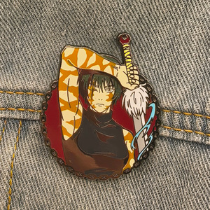 Épinglette en émail circulaire JJK <span class=keywords><strong>Maki</strong></span> <span class=keywords><strong>Zenin</strong></span>, broche en métal de haute qualité pour personnage d'anime, pour la décoration des vêtements et des sacs à dos - Product Image 4