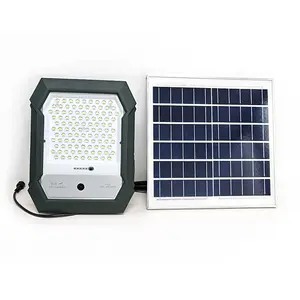 Lampu solar led, sensor gerak surya, lampu banjir, 100w 200w 300w, 400w, anti air, IP66