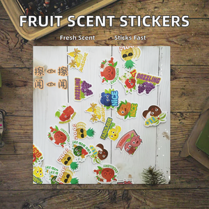 Pegatina Decorativa para el Hogar con Diseño de Frutas de Dibujos Animados, Ecológica, Resistente al Agua, con Aroma Duradero, Impresión UV, 12 Unidades - Product Image 2
