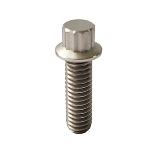 Tornillos de cubo de rueda de aleación de titanio GR5 con brida hexagonal de alta resistencia M6x28mm, tornillos de 12 puntos para llantas divididas, para fijación automotriz - Product Image 2