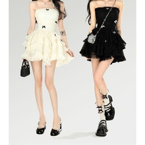 Vestido de Fiesta Estilo Francés Chic Pure-Cut 2026, Nueva Colección de Verano para Mujer, Cintura Ajustada, Top Tubo, Alta Costura, Falda de Tul con Volumen - Product Image 2