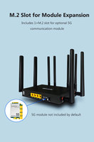 Routeur intérieur 5G NR Openwrt, chipset MU-MIMO MT7981B, WiFi6, 4G LTE Cat19, carte SIM, point d'accès 5G, double bande, Gigabit WiFi CPE, routeur 5G
