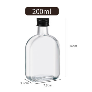 Botellas de Licor Cuadradas Pequeñas Ecológicas Directas de Fábrica, Impresión de Logotipo Personalizado, Sellado con Corcho para Embotellado de <span class=keywords><strong>Vino</strong></span> Casero - Product Image 3