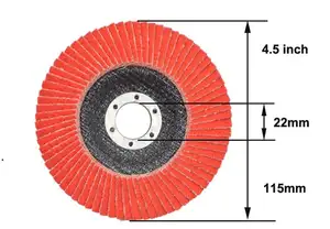 แผ่นพนังโลหะขัดทนทาน 60grit แผ่นพนัง 4.5 ′′ 5 '' แผ่นพนังเซรามิกพรีเมี่ยม