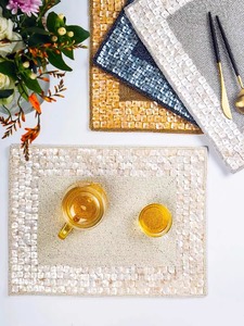 Mantel Individual Rectangular con cuentas de concha de lujo de gran oferta para mesa de comedor de boda y decoración de vacaciones en casa - Product Image 6