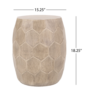 Outdoor Lightweight Concrete Side <b>Table</b> Natural End <b>Table</b> - Product Image 3
