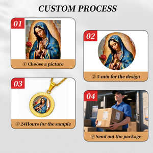 GIVELUCK kalung perawan Mary, jimat perawan Mary liontin agama Katolik foto liontin Gambar - Product Image 5