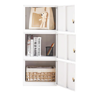 خزانة معدنية بثلاثة أبواب، خزانة تخزين فولاذية للمكاتب، خزائن تخزين للموظفين، خزائن معدنية عمودية للمنزل والمكتب والمدرسة - Product Image 2