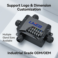 LMEB Livraison en 3-7 jours OEM/ODM Boîtiers de panneaux électriques 5-60A 450V Boîtes de jonction en plastique PA66 IP68 pour câbles d'éclairage LED 3 voies