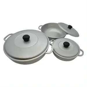 Aluminum die casting 3pcs 24 28 32cm cookware set cooking pot