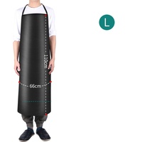 Apron Kulit Anti Air Anti Minyak untuk Pria, Pelindung Kerja, Tahan Aus, Apron Kerja Kulit Panjang PVC
