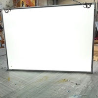 Boîte à lumière Led A3 Boîte à lumière en aluminium Affichage acrylique Panneau d'affichage menu suspendu sans chaîne Boîte à lumière intérieure