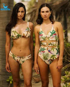 Material de maior qualidade com Swimwear OEM Feminino Swimsuit Trançado String Bikini Venda Quente Bikini Set Clássico vintage Beachwear