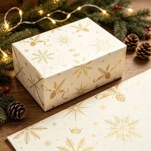 Wholesale Custom Printed Christmas Tissue <b>Paper</b> 17g 60g 80g Xmas Gift <b>Wrap</b> for Holiday Present Box Inner & Outer Gift Packaging - Product Image 5