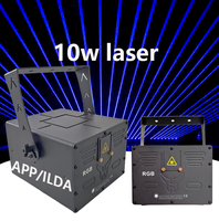 Éclairage de scène 10W RVB APP/ILDA Contrôle Animation Mariage Laser Show Lazer Lumières Pour DJ Party Location Mariage