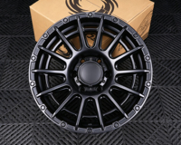 Nouvelles jantes en alliage d'aluminium forgé 17x8, finition noire tout-terrain, design multi-branches, ajustement universel pour camion et SUV