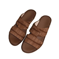 Sandales arabes SHIKOL en cuir exotique pour hommes, style italien, pantoufles arabes personnalisées, style classique à enfiler, luxe du Moyen-Orient