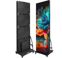 Écran d'affichage LED vertical en aluminium moulé sous pression, signalisation numérique autoportante pour hall d'hôtel