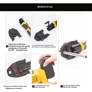 <span class=keywords><strong>Pince</strong></span> <span class=keywords><strong>hydraulique</strong></span> portable rechargeable en acier inoxydable <span class=keywords><strong>à</strong></span> paroi mince Kyg-1550A pour le sertissage - Product Image 4