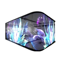Panneau d'affichage LED flexible transparent P4 OEM pour mur vidéo intérieur