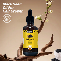 Label pribadi 100% minyak biji hitam organik 60ml minyak esensial murni kulit tubuh perawatan rambut peran cepat minyak esensial pengencang alami