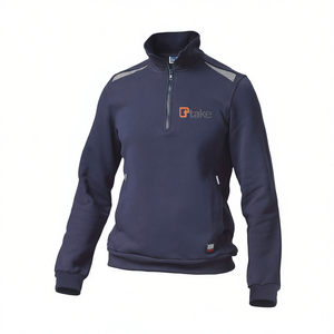 TTAKE Felpa Regular Grey M Quarter-Zip Sweatshirt Workwear - Product Image 2