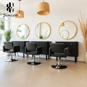 Luxury Women Beauty Center Hair Salon Equipment Barber Furniture Styling Full Length Makeup Salon <b>Led</b> <b>Mirror</b> Station - Product Image 2