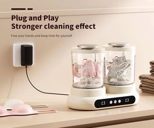 12V Electric Multi-Color Durable Mini Portable Foldable Washing Machine Underwear Socks Double Barrel Outdoor Use - Product Image 3