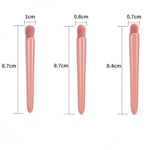 High Quality Professional Portable Travel 5pcs <b>Makeup</b> Brushes Set with Mirror Face & Shaving Brush Custom Logo Option - Product Image 3