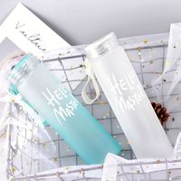 Bouteille d'eau en verre de voyage 400 ml, vente en gros d'usine, tasse citron, luxe, haute qualité, sport, simple, créative, pour la gym
