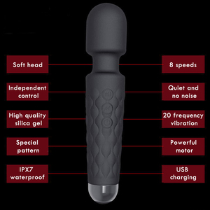 Massaggiatore a Bacchetta Vibrante Personale da Donna del 2023, Ricaricabile, in Silicone, Impermeabile, ODM/OEM, di Grande Successo - Product Image 6