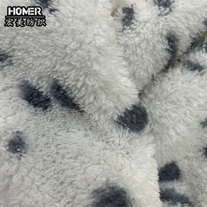 Tela cepillada terciopelo faconne de doble cara 320gsm tela Sherpa con estampado de patrón personalizado para manta de viaje chaqueta de ropa de casa - Product Image 5