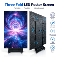 Écran LED pliable pour affichage publicitaire extérieur imperméable P1.86, panneau d'affichage numérique, panneau d'affichage pliable