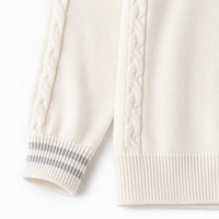 Pull en maille col V pour homme avec logo personnalisé OEM, poignets côtelés torsadés, automne-hiver, vêtements personnalisés, directement de l'usine, 100 % coton