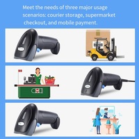 Scanner de codes-barres USB filaire pour entrepôt supermarché POS Logistics-Scanner à main 1D haute vitesse en stock Garantie 1 an