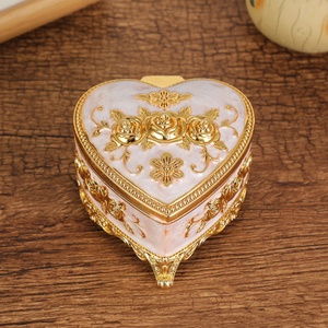 Luxury Metal Enamel Jewelry <b>Box</b> Handmade Vintage Heart-shaped Jewelry Trinket <b>Box</b> Ring Earring <b>Storage</b> <b>Box</b> - Product Image 6
