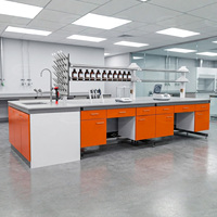 Meubles de laboratoire résistants aux acides au prix d'usine CARTMAY, bancs de laboratoire en acier et en bois avec armoires mobiles et étagères à réactifs