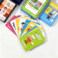 Cartes de vocabulaire pour bébés de 12 mois, papier enduit imperméable, cartes d'apprentissage précoce pour la reconnaissance des bébés en crèche