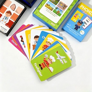 Cartes de vocabulaire pour bébés de 12 mois, papier enduit imperméable, cartes d'apprentissage précoce pour la reconnaissance des bébés en crèche - Product Image 1