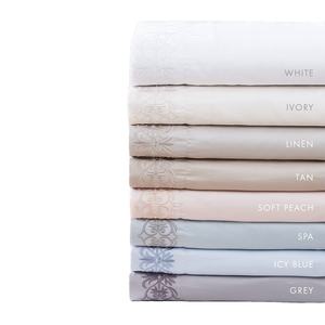 Juego de ropa de cama de Hotel de 5 estrellas, Marco bordado de 100% algodón, sábana blanca, juego de <span class=keywords><strong>fundas</strong></span> de edredón, venta al por mayor - Product Image 1