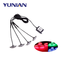 Luces LED RGB de colores para coche, lámpara de conducción 3SMD, luz de ojo de águila, Circulación Diurna automática, 12V