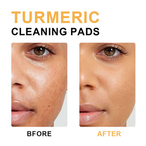 Almohadilla Limpiadora de Cúrcuma y Ácido Kójico con Logotipo Personalizado, 1 Capa, Exfoliante Suave, Lámina de Algodón para Limpieza Profunda Facial - Product Image 3