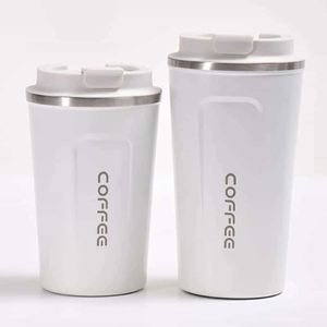 Simple 304 Stainless Steel <b>Coffee</b> Mug Portable Car Thermos Business Office Gift Dual-Drink Mug - Product Image 4
