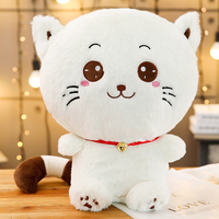 Poupée en peluche de dessin animé mignon de haute qualité, grand visage de chat, figurine d'action, grand oreiller en peluche, décoration de la maison, jouet en peluche pour chat