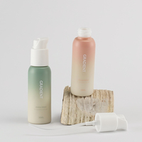 Ensembles d'emballages de cosmétiques de luxe modernes vides en verre opale dégradé de 30ml avec pompe Ensemble de soins de la peau Bouteille de lotion pour le visage