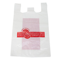 Vente en gros PEHD personnalisé PE-BD PLA PBAT compostable extensible dur centre commercial ménage t-shirt Bolsas gilet en plastique imprimé t-shirt sac