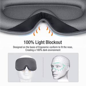 Custom Wholesale Night Sleeping Eye Memory Foam 3D Sleep Mask for Eyelash Extension - Product Image 4