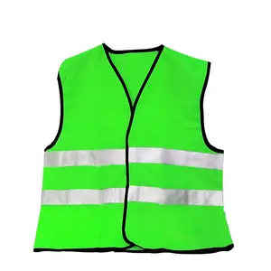 Neue heiße Unisex-Warn weste mit Tasche Custom Safety Vest reflektierende Sichtbarkeit Reiß verschluss Front Weste mit zwei Taschen