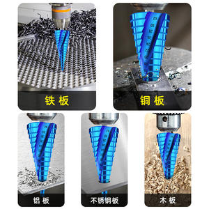 Foret étagé en cobalt bleu super dur, forme de pagode, conique, pour le perçage de trous dans le bois, diamètre 6 mm, pour le perçage de l'acier - Product Image 3